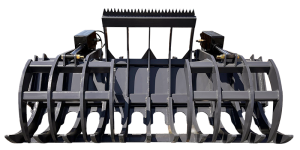 RakeLdr Custom 10ft Loader Rake 2in Tines 36in Wide Hyd Top Clamps With Cutting Edge 01 800px 300x150