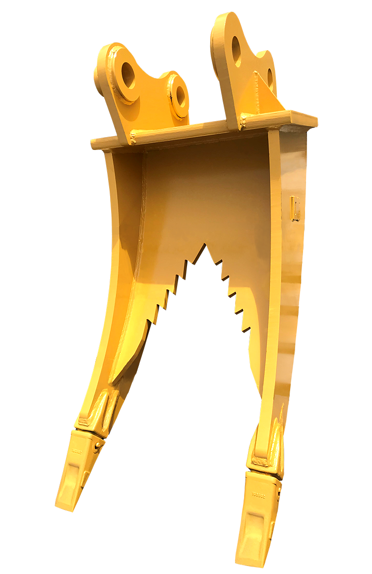 Custom Excavator Stump Puller1 Yellow01 750px